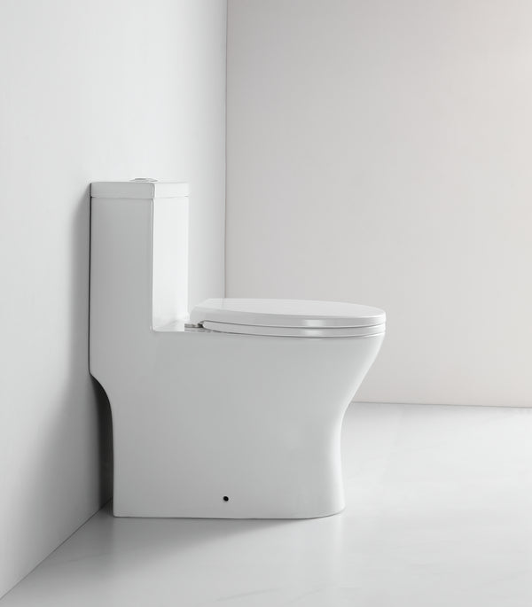 STALLION AMARA ST-340 ONE PIECE ELONGATED 360 SIPHONIC SOFT CLOSE TOILET (White Monarch)