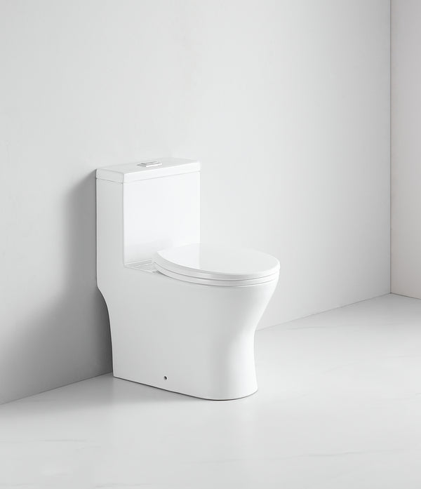 STALLION AMARA ST-340 ONE PIECE ELONGATED 360 SIPHONIC SOFT CLOSE TOILET (White Monarch)