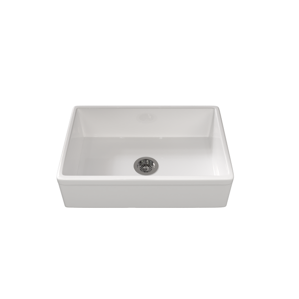 CEKAR 30" INCH Apron Reversible Single Bowl Fireclay Kitchen Sink