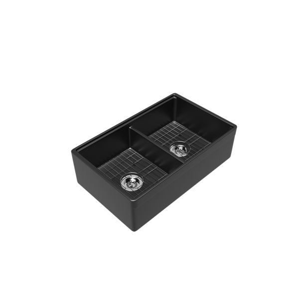 CREEK Iconic 33" inch Farmhouse Double Bowl Workstation Kitchen Sink