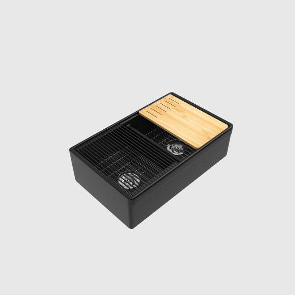 CREEK Iconic 33" inch Farmhouse Double Bowl Workstation Kitchen Sink