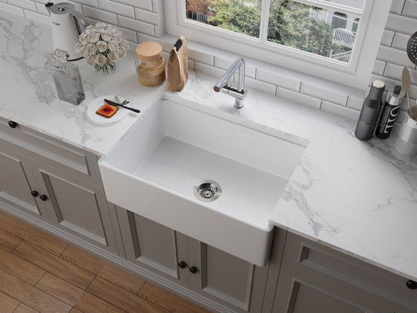 OINT - 33 INCH Apron Front Workstation Single Bowl Fireclay Kitchen Sink